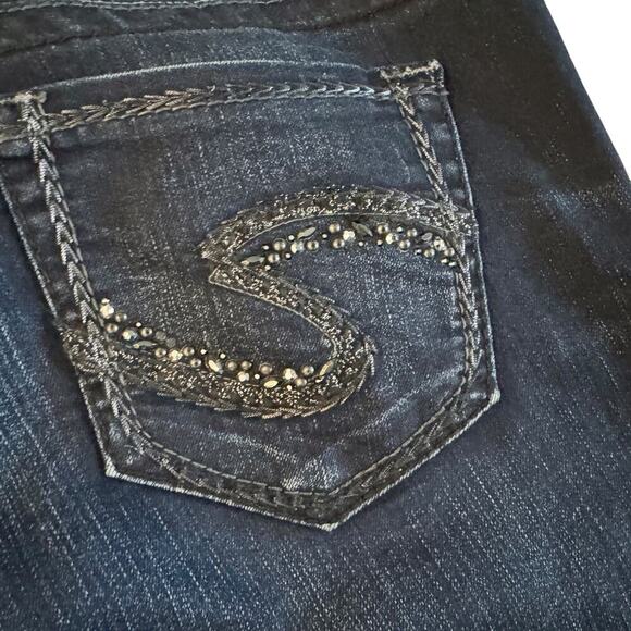 Silver Jeans Women's Sz 28 28x33 Blue Suki Mid Rise Slim Boot Cut 1147 - Picture 15 of 16